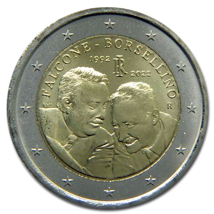 Italy 2 euros commemorative - 2022 - The 30th Anniversary of the death of Giovanni Falcone and Paolo Borsellino