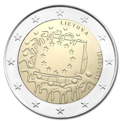 Lithuania 2 euros commemorative - 2015 - 30th Anniversary of the Flag of Europe