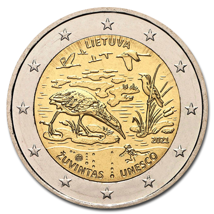 Lithuania 2 euros commemorative - 2021 - UNESCO’s Man and the Biosphere Programme - Žuvintas Biosphere Reserve