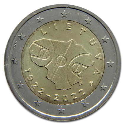 Lithuania 2 euros commemorative - 2022 - 100 years of Basketball in Lithuania