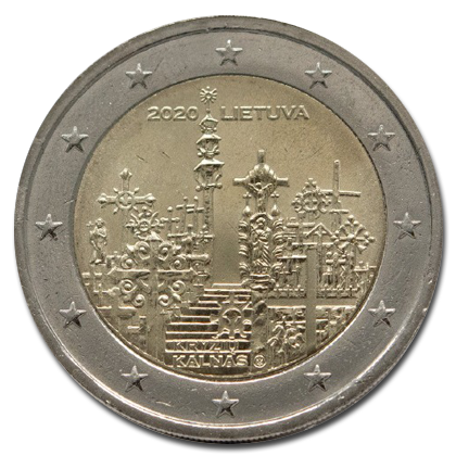 Lithuania 2 euros commemorative - 2020 - UNESCO Cultural Heritage - Kryžių Kalnas (the Hill of Crosses)