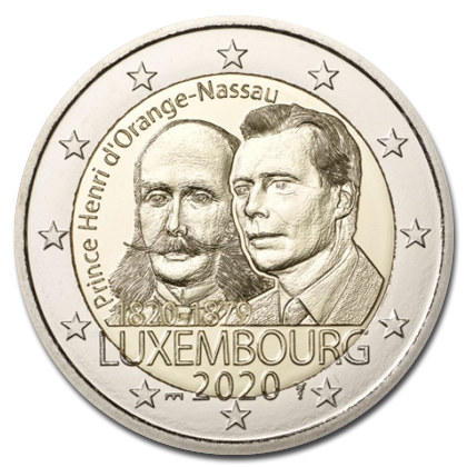 Luxembourg 2 euros commemorative - 2020 - 200th anniversay of the birth of Prince Henry
