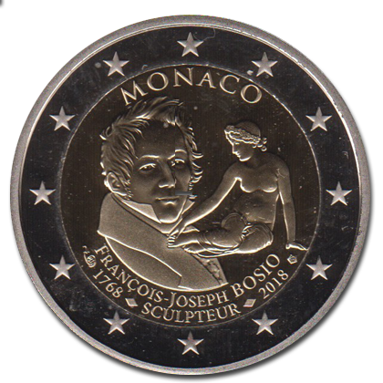 Monaco - 2 euros commemorative 2018 (250 years since the birth of François Joseph Bosio)