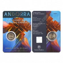 Andorra 2018 2 euros 25th anniversary of the Andorran Constitution