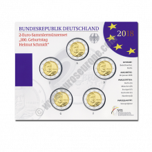 Germany 2018 2 euros 100 years since the birth of Helmut Schmidt