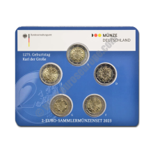Germany 2023 2 euros The 1275th anniversary of the birth of Charlemagne (748–814), King of the Franks and Holy Roman Emperor