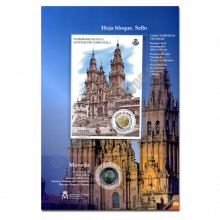 Spain 2018 Coin and stamp UNESCO's World Cultural and Natural Heritage Sites - Santiago de Compostela