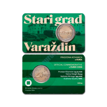 Croatia 2024 Coin card Varaždin (Stari grad Varaždin – the Old Town of Varaždin)