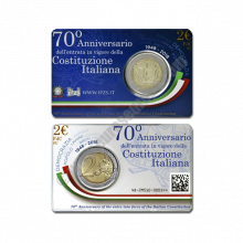 Italy 2018 Coin card 70th Anniversary of the Coming into Force of the Italian Constitution