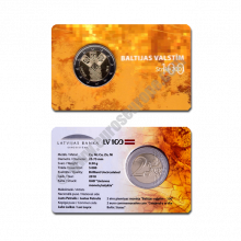 Latvia 2018 Coin card 100 years of Baltic states