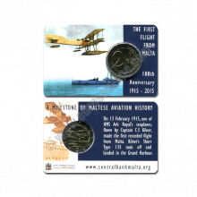 Malta 2015 Coin card 100 Years since the first Flight from Malta