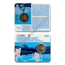 Slovakia 2025 Coin card 100th anniversary of the first international sports tournament in the territory of the Slovak Republic – the Ice Hockey European Championship