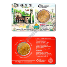 San Marino 2012 Coin and stamp Chiesa dei Capuccini