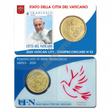 Vatican 2020 Coin and stamp N. 33 - Pope Francis